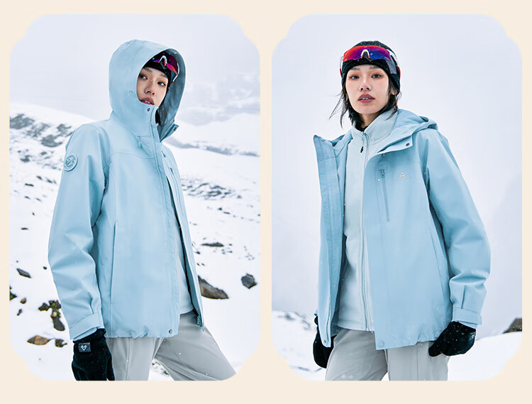 Pioneer Camp Qingniao Goose Down 3-in-1 Men's Winter Outdoor Windproof Waterproof Thickened Jacket Coat 23
