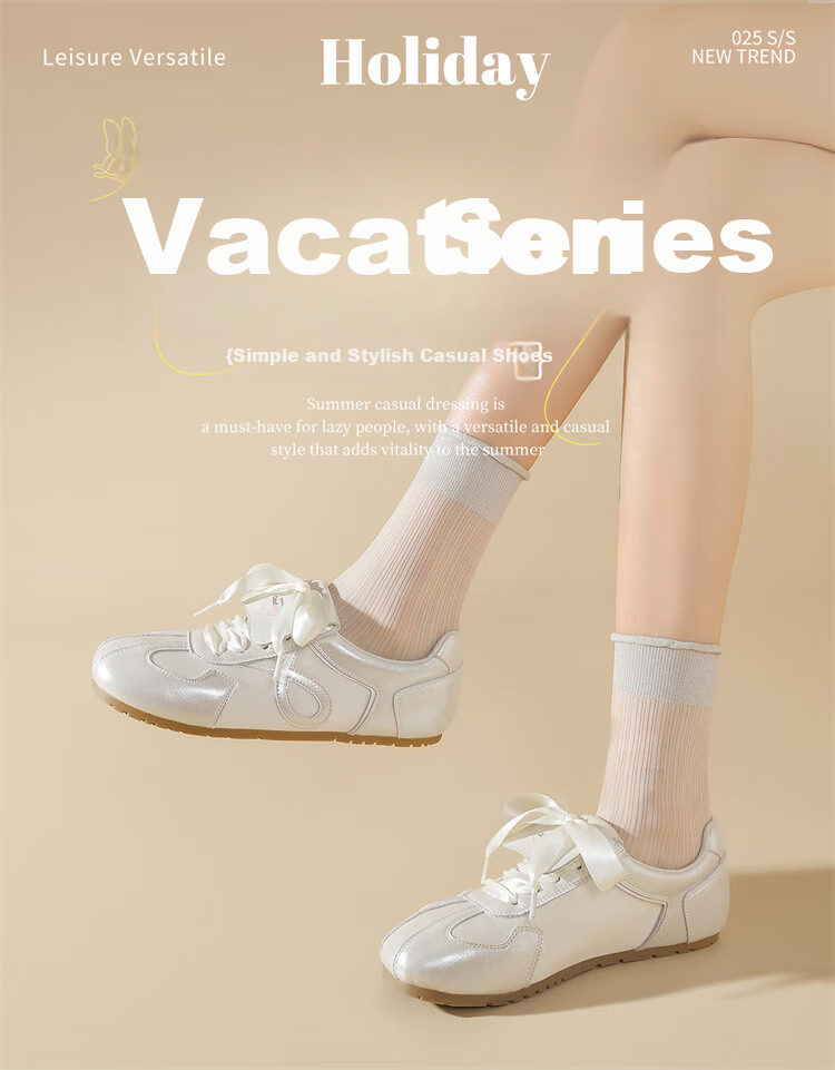 DAPHNE Song Xi Same Style Ballet Training Shoes, Women's New Sneakers, Casual White Shoes, Beige, Size 37 1