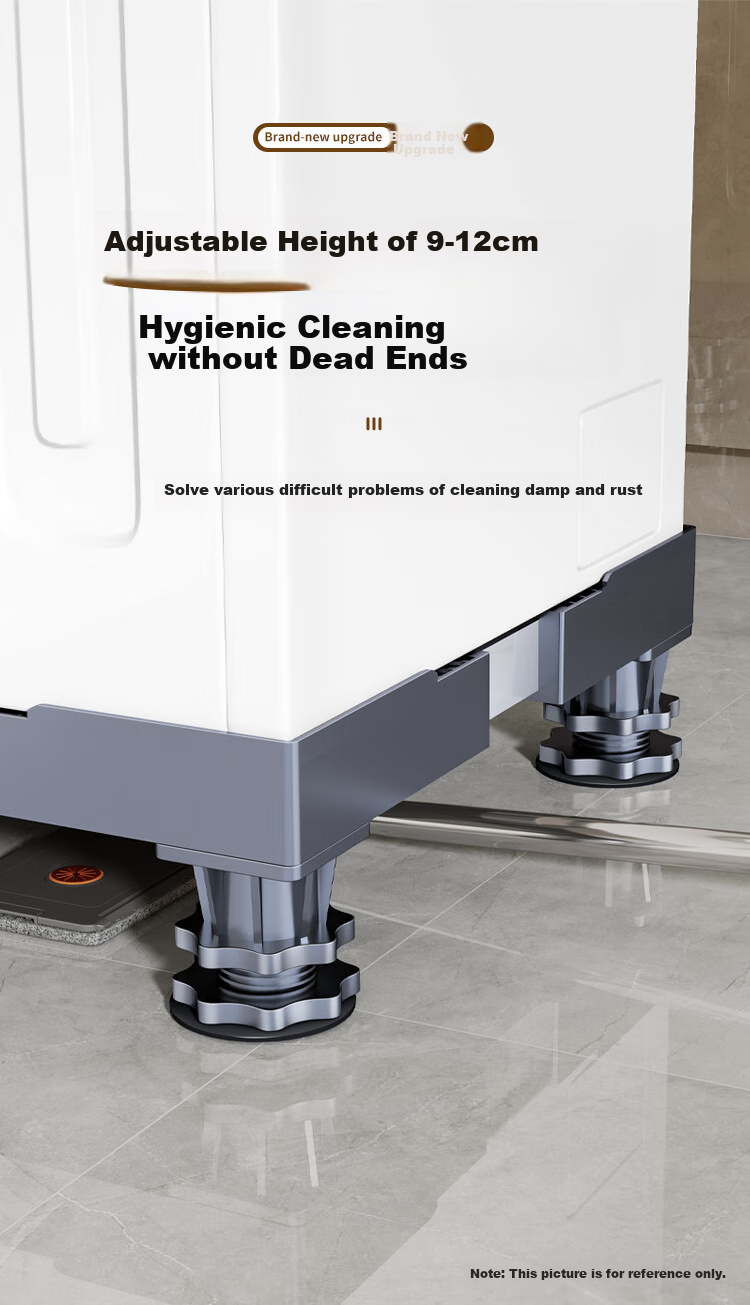 YINGZHI Washing Machine Base, Elephant Foot Heightened Washer Foot Pad Universal for Haier Siemens Midea Panasonic Drum Washing Machine Bracket, Heightened Non-Slip Anti-Vibration Mat 10