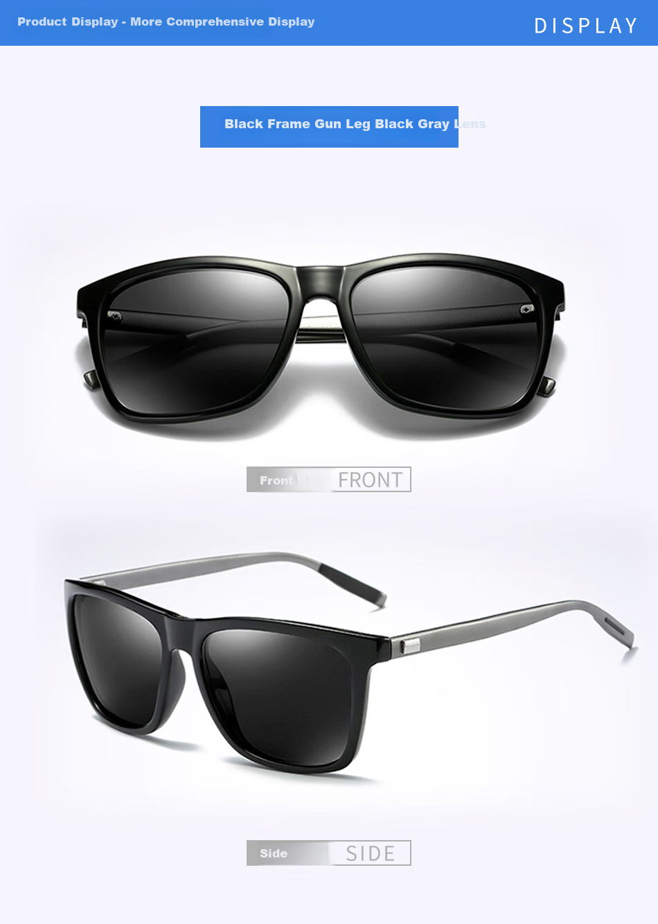 DRATRA Polarized Sunglasses Summer Unisex Square Sports Sun Glasses UV Protection Driving Glasses 3