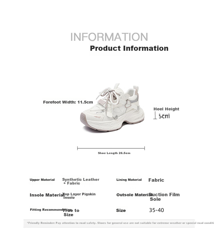 Josiny Chunky Dad Shoes, 2026 New Popular Style, Zodiac Year Outfit, Trendy Casual Sneakers, New Year Gift, Beige/red, Size 36 22