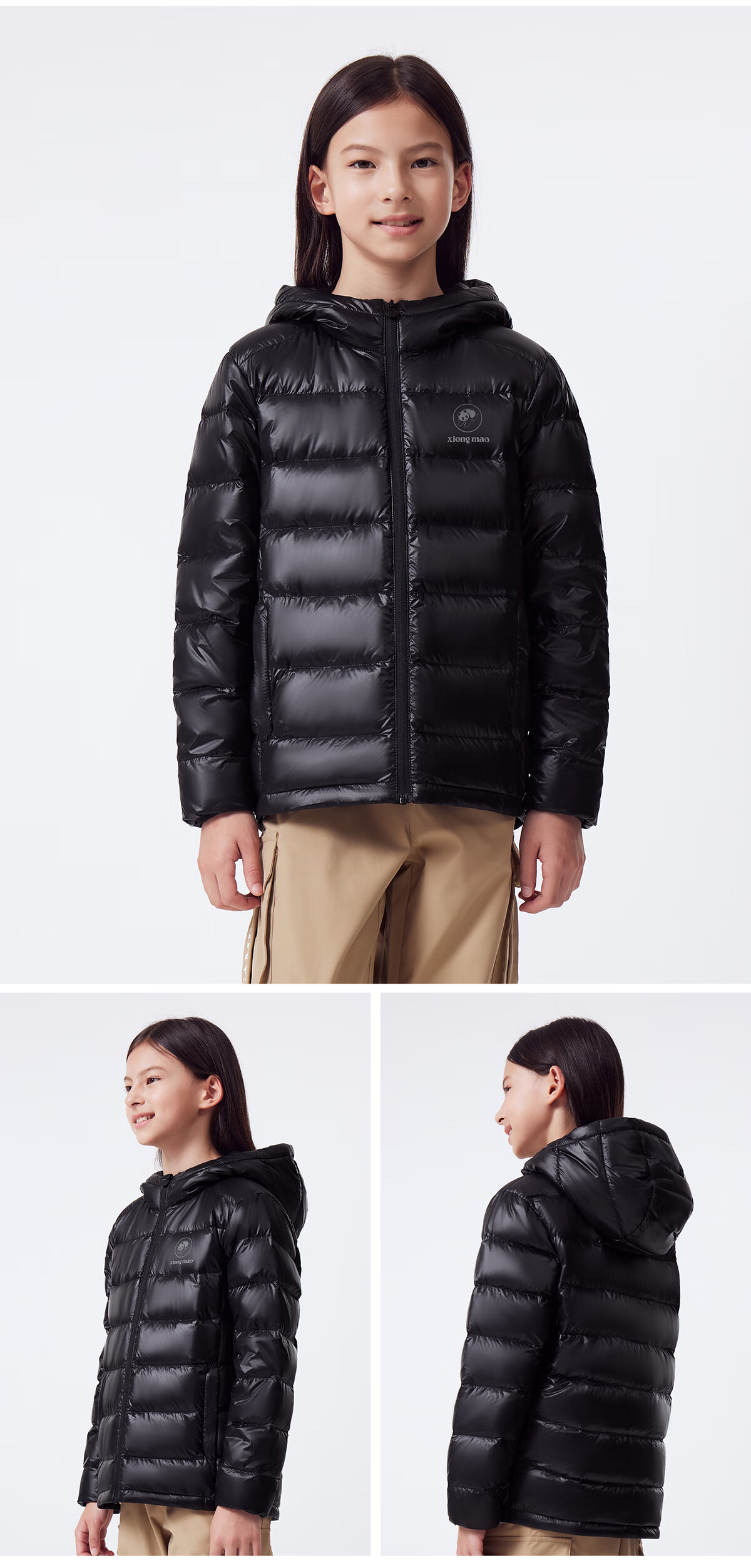 Panda Camel Series Kids Lightweight Down Jacket 3A Antibacterial Antistatic Warm Autumn Winter Coat for Boys and Girls 7342,150 14