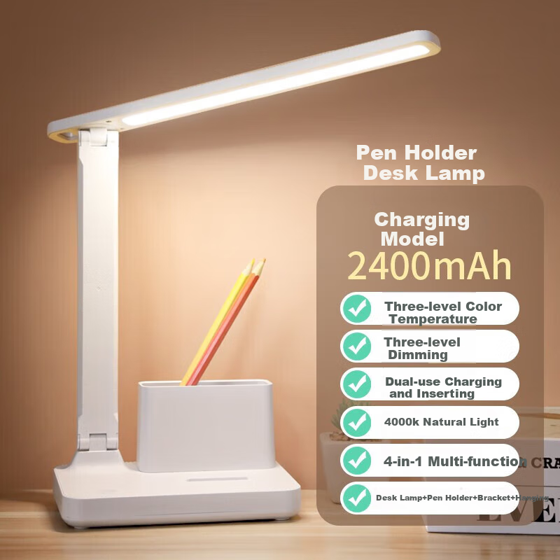 Datouren Desk Lamp, Eye Protection Lamp for Study, Rechargeable Small Lamp for Children, Specialized Dormitory And Desk Lamp for Reading And Writing