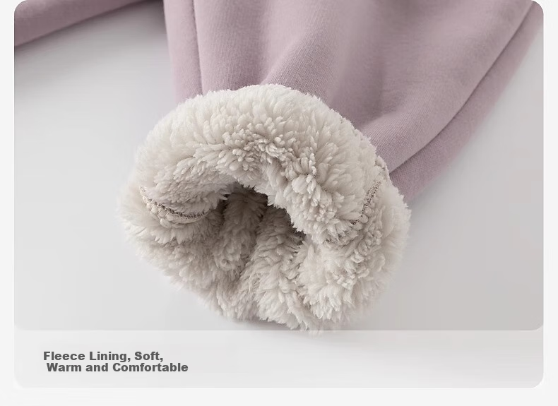 DAVE & BELLA Children's Pants Winter Wear, Fleece-Lined Trousers for Baby Girls, Casual Pants for Boys, Long Pants for Kids 4