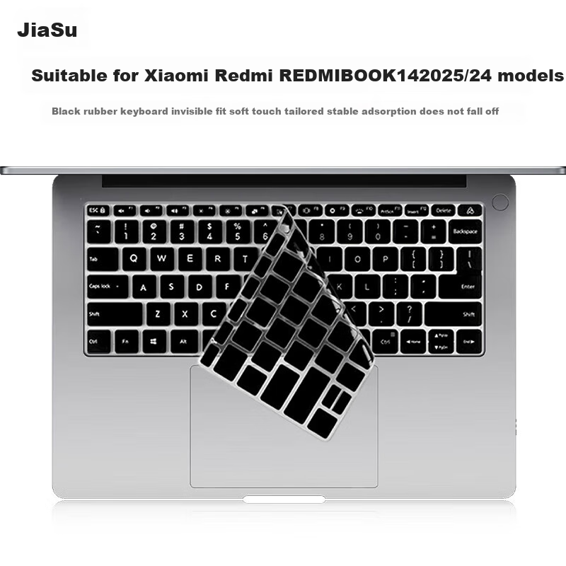 Jiasu Compatible with Xiaomi Redmi Book14 2026/25 Black Keyboard Cover, Laptop Keyboard Protective Film, Black Dust-Proof Cover, Slim And Non-Fall