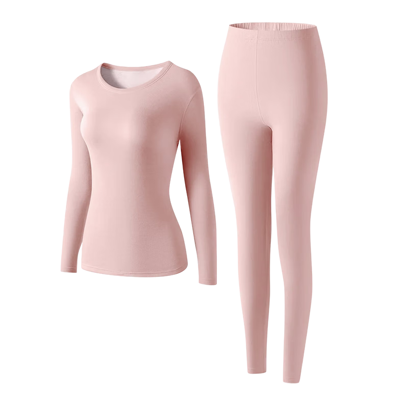 Dushiliren Women's Thermal Underwear Set, German Velvet Modal Wool Silk Thermal Top And Bottom, Base Layer Pants