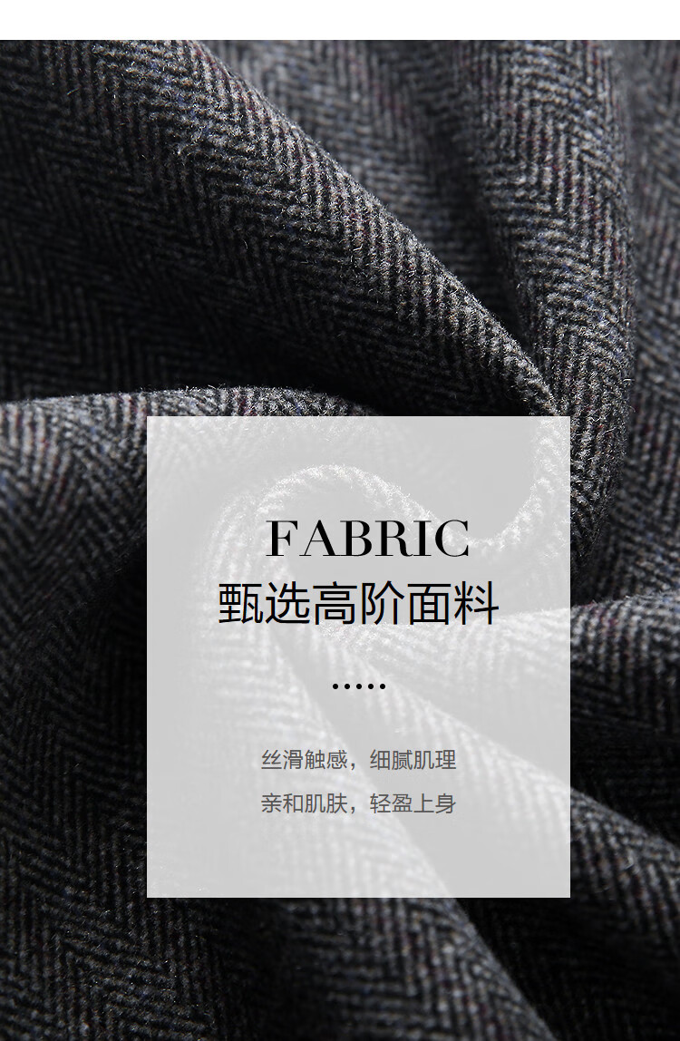 Demana Luxury Feel Wool Blend Winter Simple Style Straight Leg Cropped Herringbone Slimming Women's Casual Pants 2