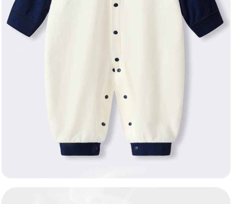 Badibadi [Mum's Gift] Baby Romper Onesie Infant Bodysuit Pajamas, Navy Blue, Hat Bear Design, 90cm 11