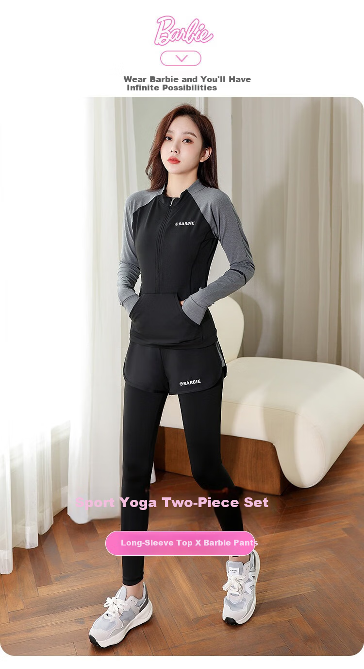 Barbie Badminton Outfit for Women, Yoga Set, Women's Training Suit, Morning Jogging Outfit, Running UV Protection Sportswear Set for Wome 3