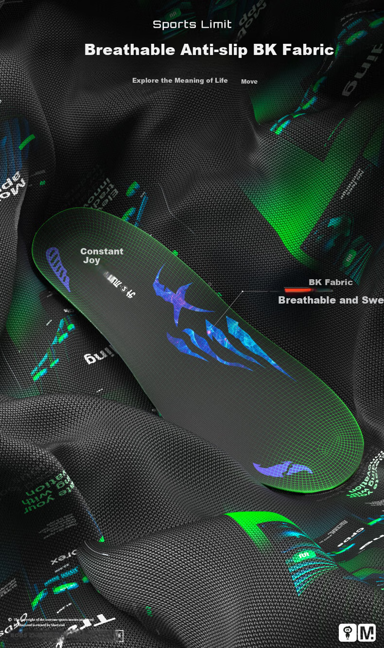 Maigaole Badminton Special Insoles, High Anti-Twist, Strong TPU Support, Arch Support, Non-Slip, Highly Elastic Claw Pattern, Size 45-46 9