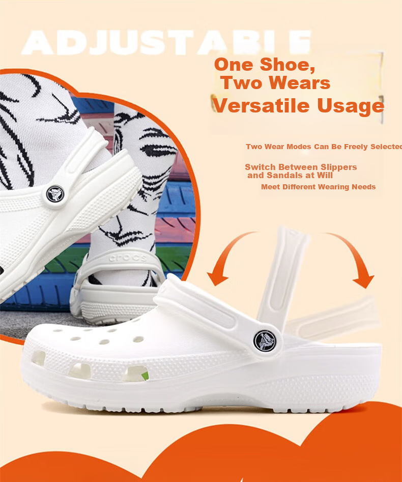 CROCS Classic Clogs for Men And Women, Outdoor Casual Fashion Trendy Beach Sandals Slippers 10001-100 36-37 7