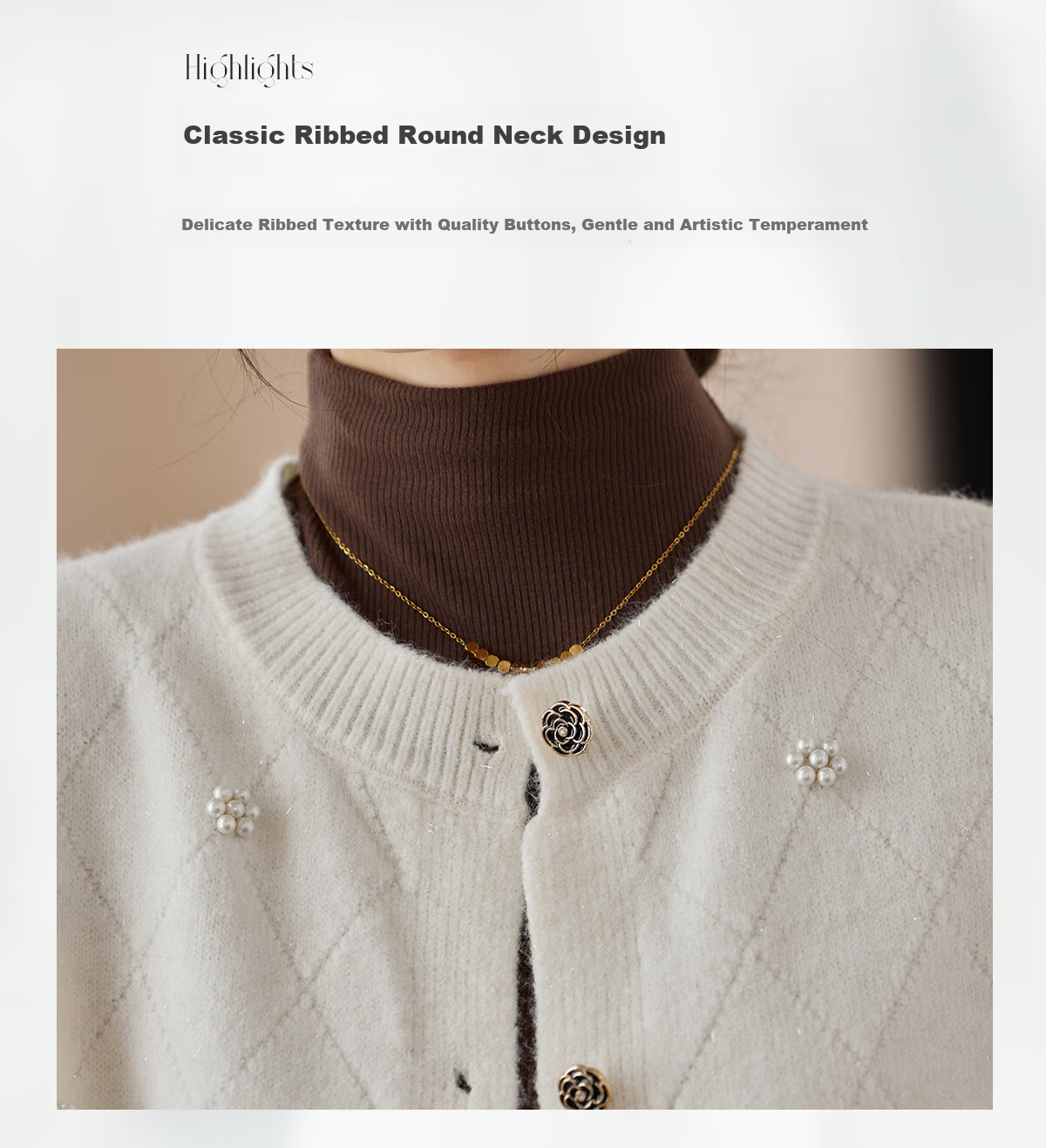 She Enjoy Stand Collar Reversible Knit Cardigan Women's Versatile Knit Sweater Jacket T54Z152 3