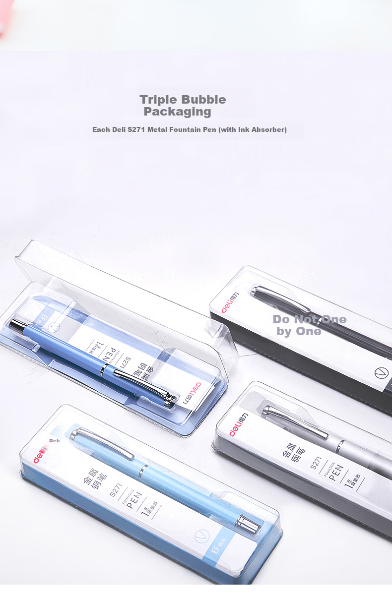 Deli EF Dark Tip Fine-Tuned Posture-Correcting Fountain Pen, Ergonomic Pen, Signature Pen, Metal Student Calligraphy Ink Pen, Black, Birthday Gift, EF Tip (Approximately 0.38mm) 11