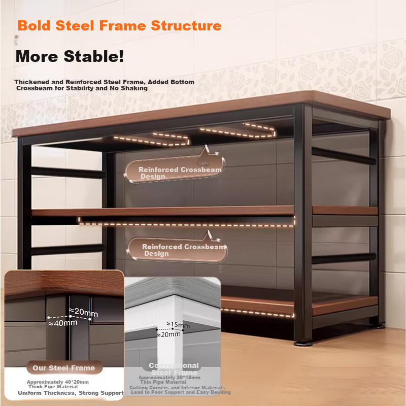 Quanpinwu Kitchen Storage Rack, Multifunctional Floor Cabinet, Cutting Table, Workbench, Sideboard Storage Rack, Narrow Cabinet, Coffee Table, 83