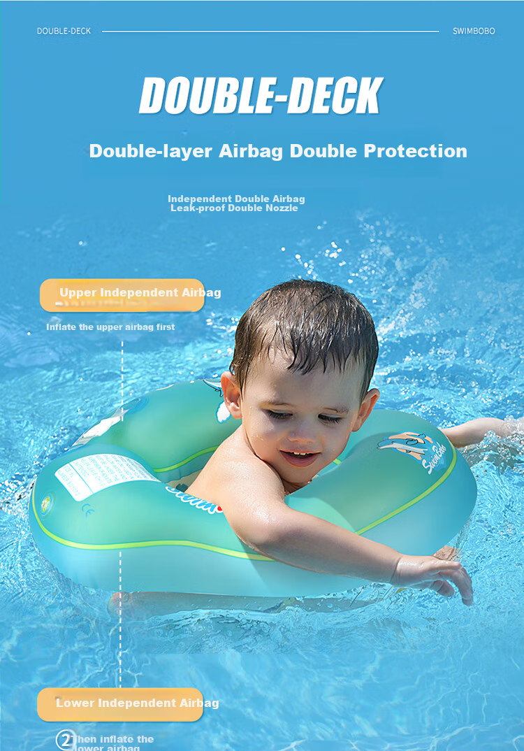 Swimbobo Children's U-Shaped Swim Ring, Baby Beginner Armpit Ring, Anti-Choking Water, Anti-Rollover Swim Ring, Swimming Equipment BO1012S 8