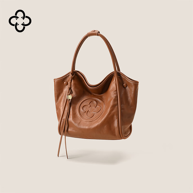 CASSILE Handbag for Women, Vegetable Tanned Cowhide Leather, Large Capacity Light Luxury Shoulder Bag, 520 Gift