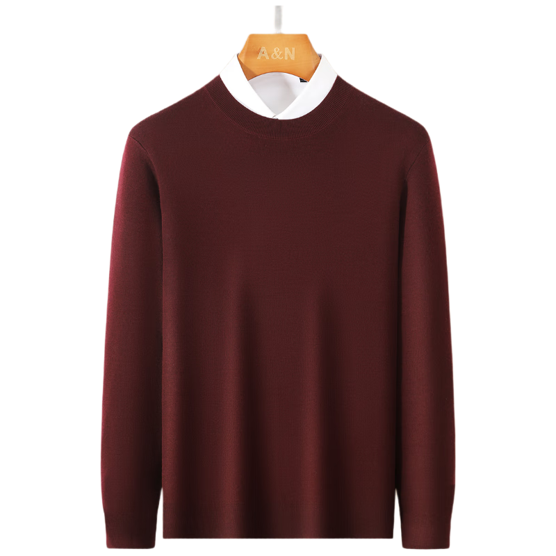 Antonio Machine Washable Fine Spun 100% Wool Thickened Approx. 510g Premium Men's Wool Sweater Autumn Winter