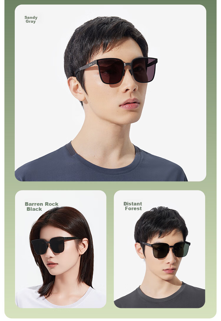 Beneunder Men's Ultra-Light Foldable Sunglasses for Driving, Fishing, and Travel, Card-Thin Design FD010 11