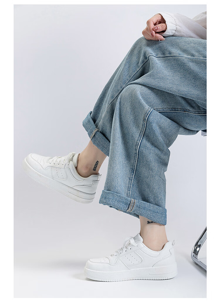 Global 2026 Early Spring Women's Sneakers Trending Ins Style White Simple Breathable Comfortable Fashion Pure White Casual Shoes 8