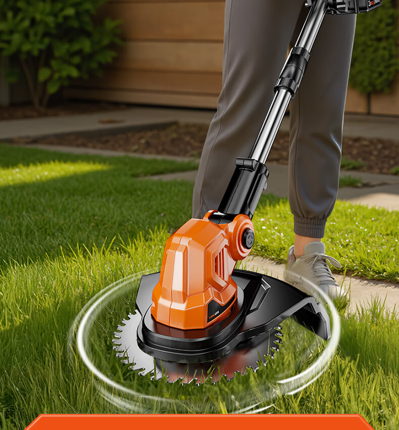 Quiet Bear Electric Lawn Mower Rechargeable Lithium Battery Fully Automatic High Power Garden Lawn Grass Trimmer 7