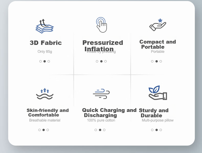 Jingmao Inflatable U-Shaped Pillow, Lumbar Support Cushion, Convenient Travel Airplane Pillow, Neck Protector, Long-Sitting Aid, Back Support Pad for Waist 3