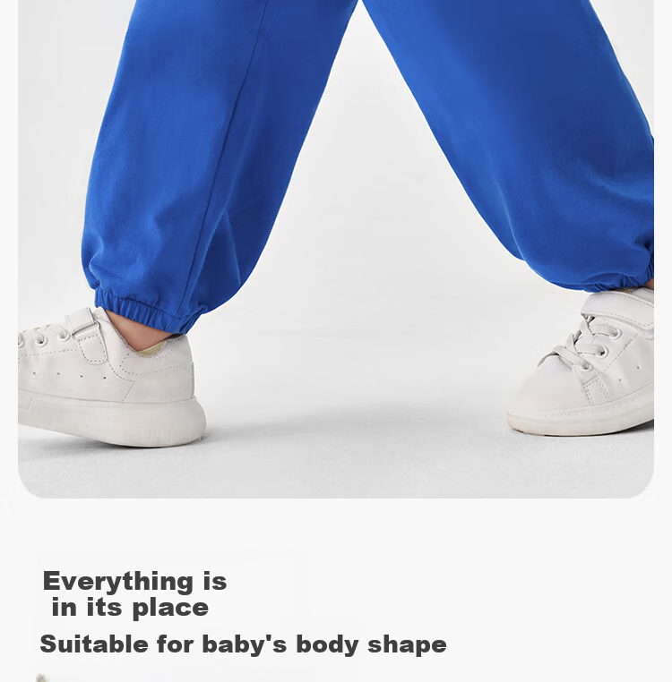 Badibadi Summer Infant And Toddler Pure Cotton Mosquito-Repellent Pants, Versatile Sports Trousers for Boys And Girls, Baby Clothing, Round Logo Little Rabbit, Size 90 5