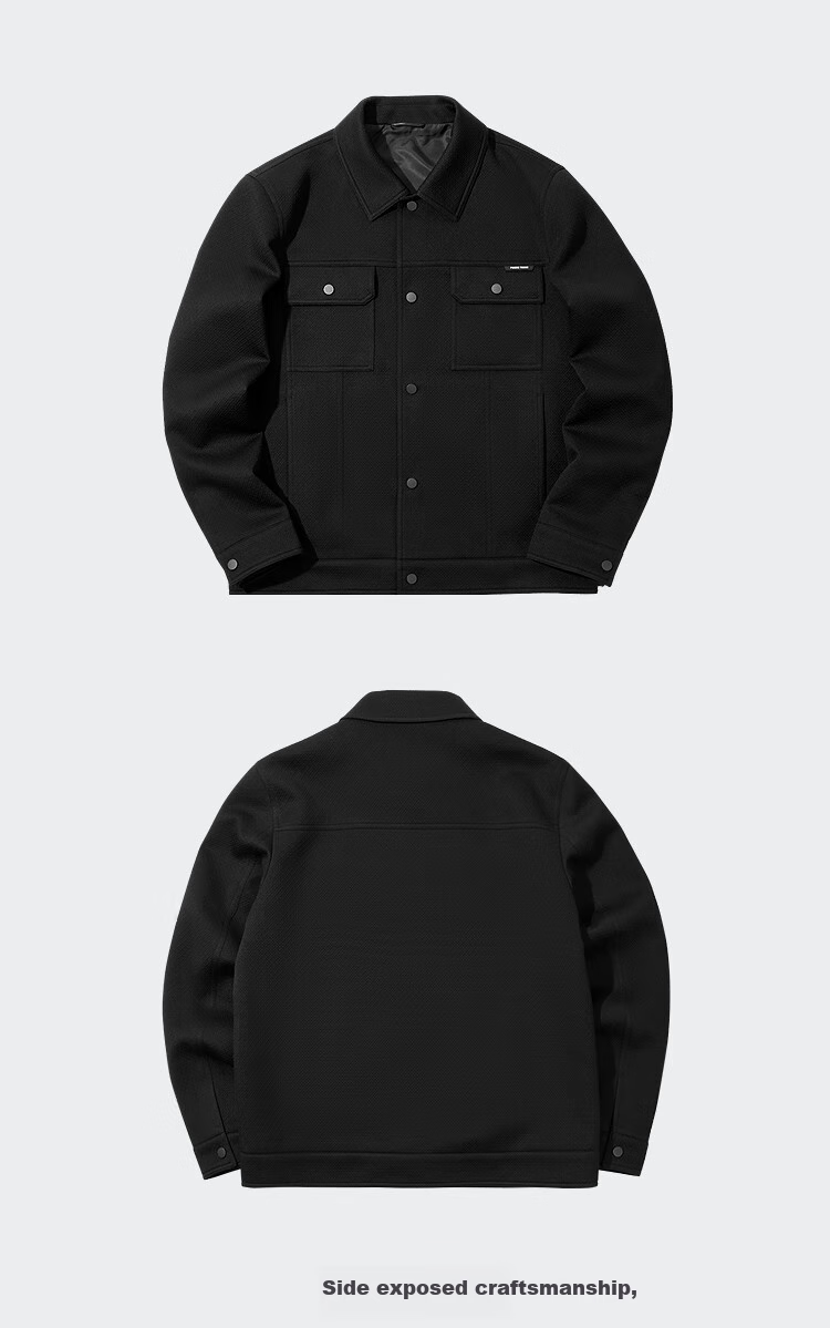 HLA Jacket for Men, POWERYOUNG Lapel Texture Coat for Men, Autumn Seaso 6