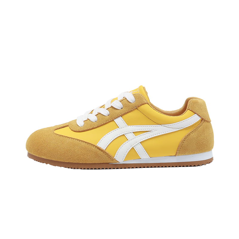 La Chapelle Women's German Training Shoes Casual Sport Thick Sole Height Increasing Sneakers 6625 Yellow White Size 36