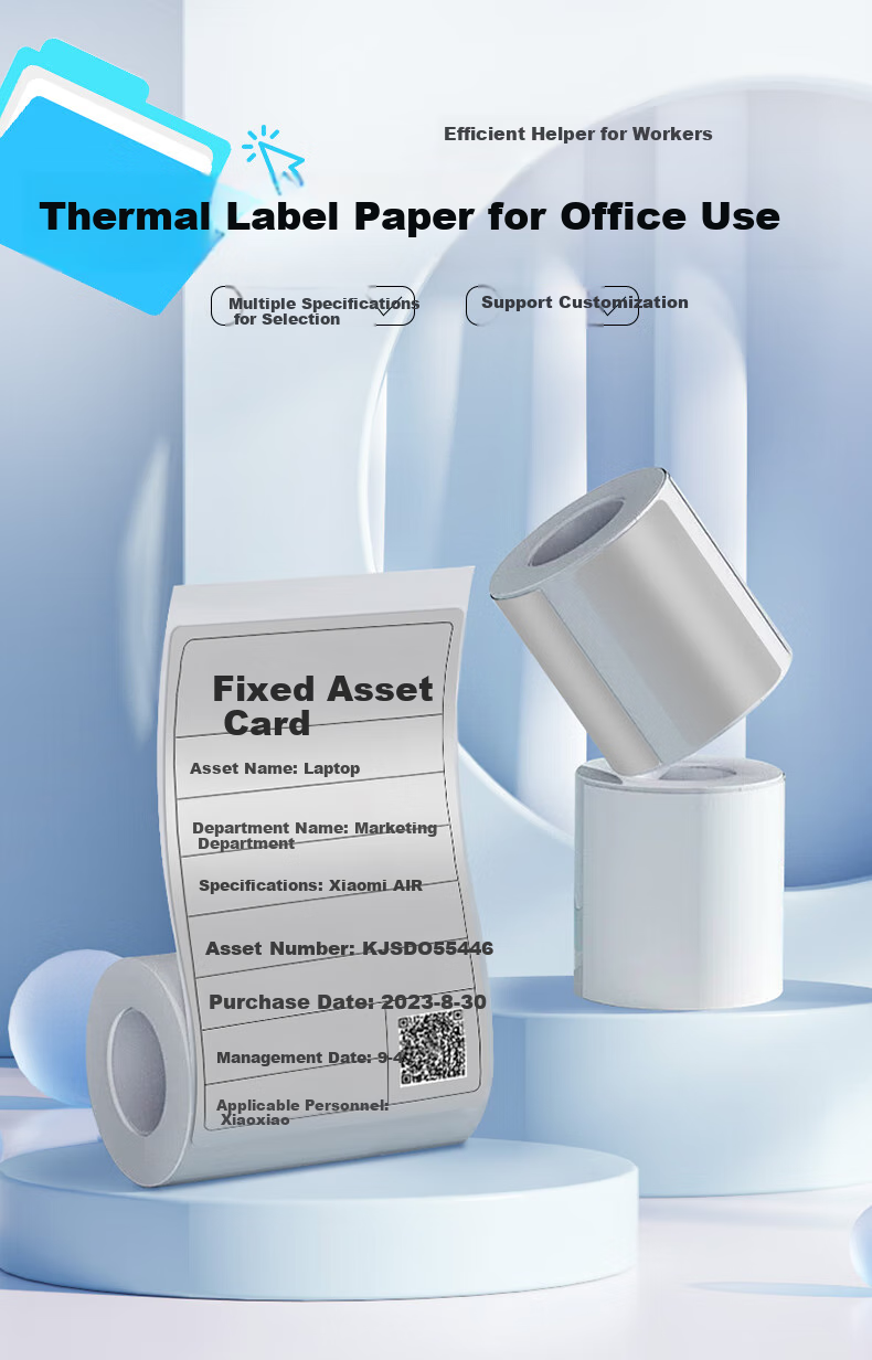 YCN [White 85*102mm - 80 Sheets] Suitable for M421 Office Fixed Asset Label Stickers, Card Identification, Cable Marking, White QR Code, Waterproof Adhesive Printing Paper 1