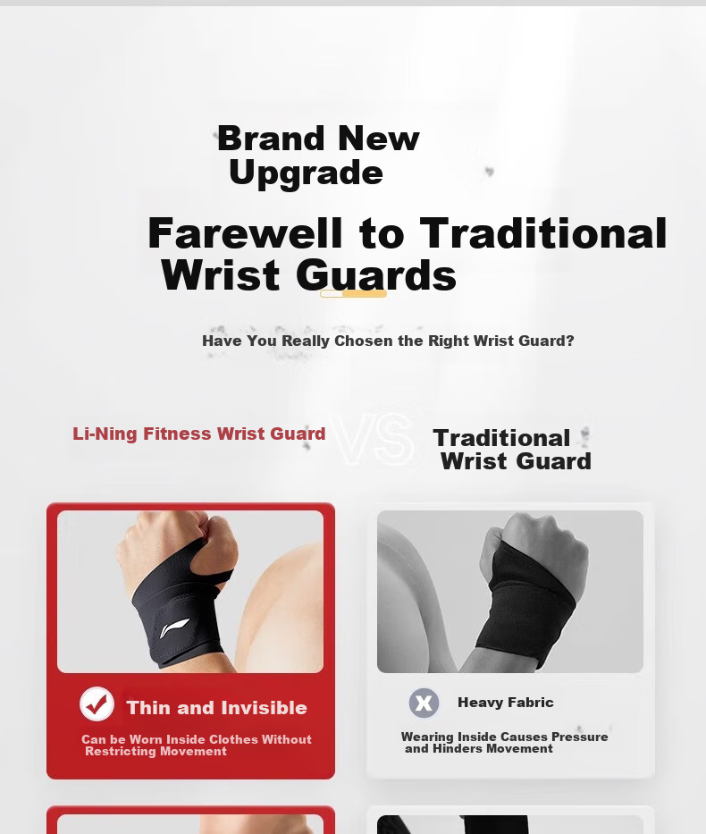 LI-NING Wrist Support for TFCC Tendonitis Wrist Brace for Gym Fitness Prevent Sprains Weightlifting Badminton Tennis Basketball Volleyball Compression Sweatband 3