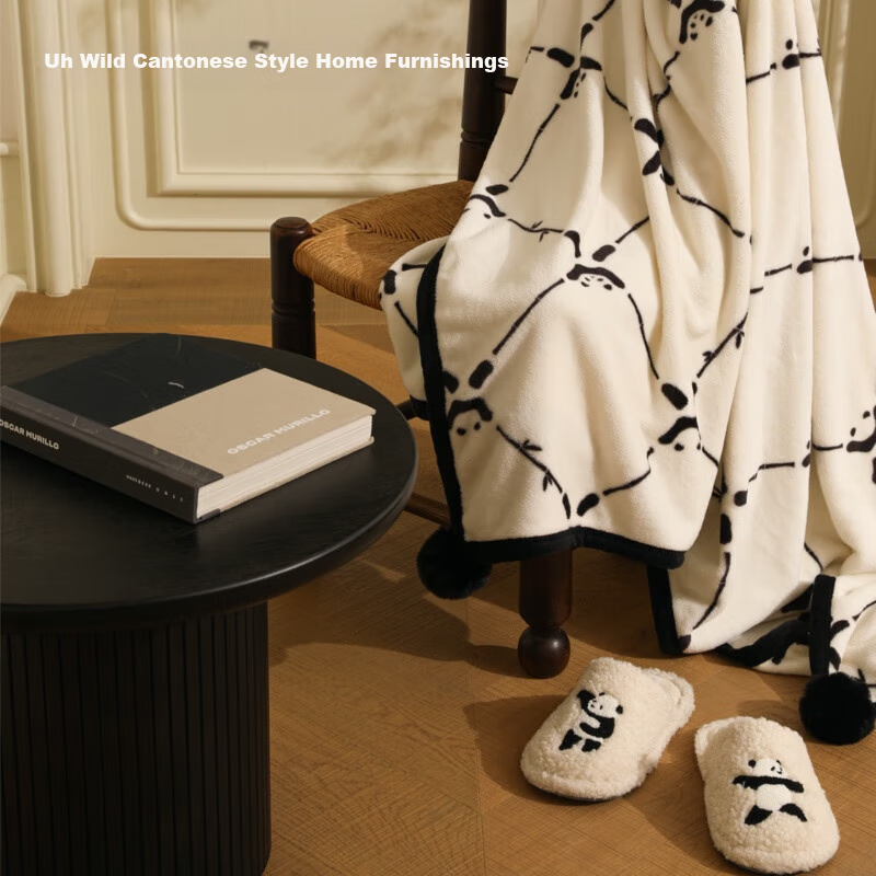 Tbh Panda Pao Pao Taiji Flannel Warm Blanket Nap Throw Air Conditioning Blanket Fragrant Throw Skin-Friendly Velvet Blanket