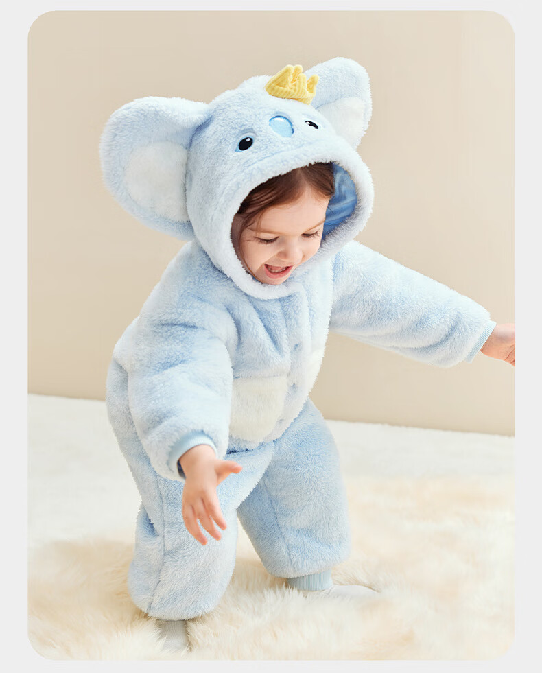 Babycare Children's Soft Plush Autumn Winter Warm Homewear Baby Top Doka Pink 80 21
