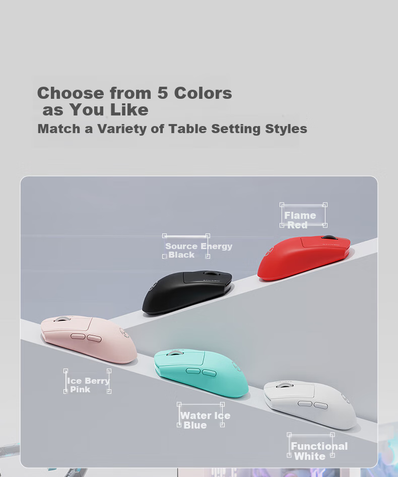 EDIFIER HECATE G1M Wireless Wired Bluetooth Tri-Mode Gaming Office Mouse Long Battery Life 12000 DPI Lightweight CSGO PUBG LOL Supports 1K Flame Red 3