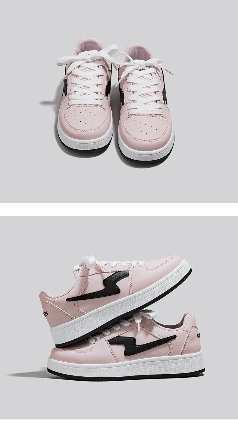 RENBEN Women's White Sneakers Ins Trendy Versatile 2026 New Student Korean Style High-End Popular Skate Shoes 16