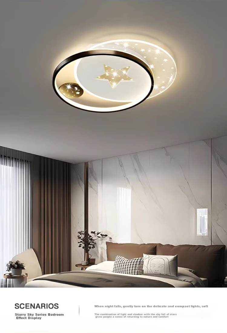 HD Full Spectrum Voice-Controlled Ceiling Light, LED Living Room Light, Bedroom And Dining Room Zhongshan Lighting Fixture, 26 Styles Whole House Set with Installation Included 10