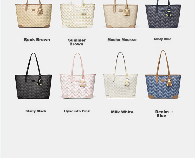 NUCELLE Angelababy's Duck Tote Bag, 2026 Light Luxury Niche Commuter Shoulder Bag for Women, Birthday Gift 15