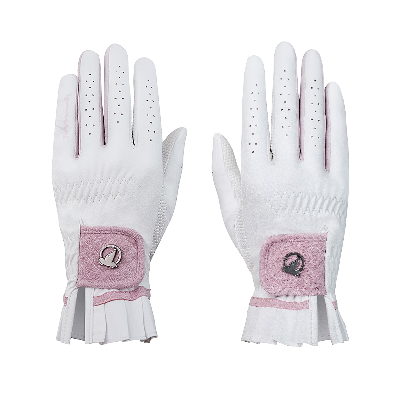 HONMA New Floral Series Golf Gloves Durable Non-Slip Sports Gloves White/Pink S