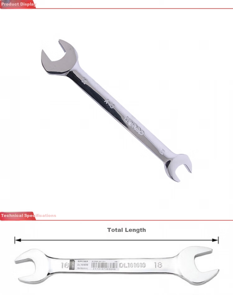 DELIGONGJU Deli Mirror Double Open-End Wrench, 12x14mm, DL161214 1