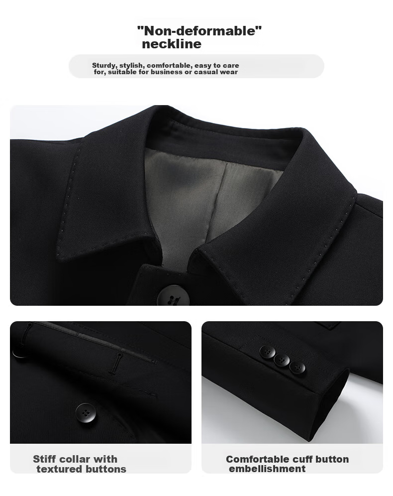 FIRS [Extended Over-Knee] Trench Coat for Men, Spring And Autumn Mid-Length Lapel Executive Overcoat, Business Casual Overcoat for Men's Clothing 3