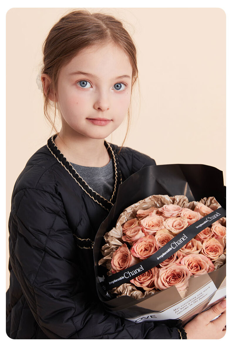 Follow Me Girls Lightweight Down Jacket Winter Fleece Lined Warm Little Girl Short Coat Black 165 3