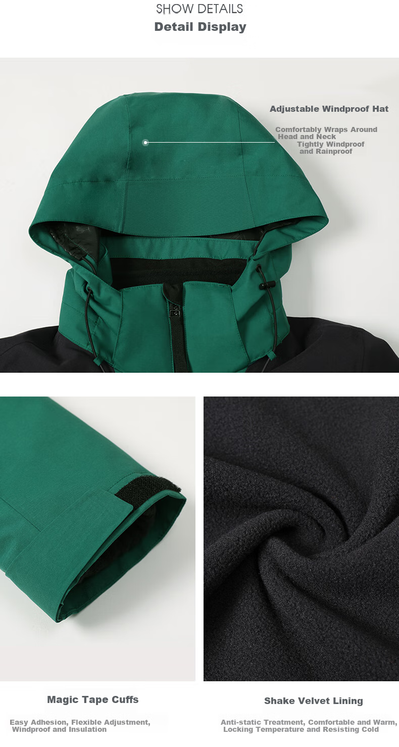 CAMEL Outdoor Jacket, Three-In Fleece-Lined Thick Waterproof Couple's Coat, Mountaineering Clothing, A9W114120-1X 22