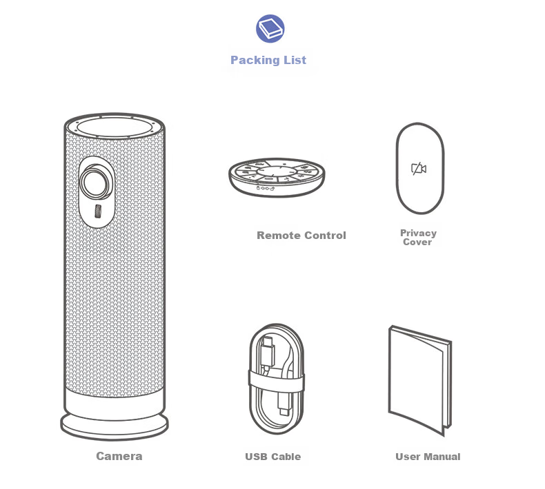 HIKVISION Video Conference Camera All-In 1080P HD Online Class Live Streaming Video Solution with Three-In Omnidirectional Microphone And Speaker 15