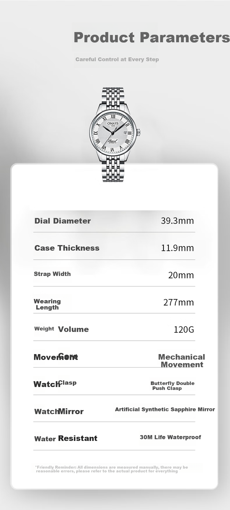 Oumeishi Men's Watch, Fully Automatic Mechanical Watch Brand, Swiss-Style, Father's Day Gift for Dad, One of The World's Top Ten Famous Watches 23