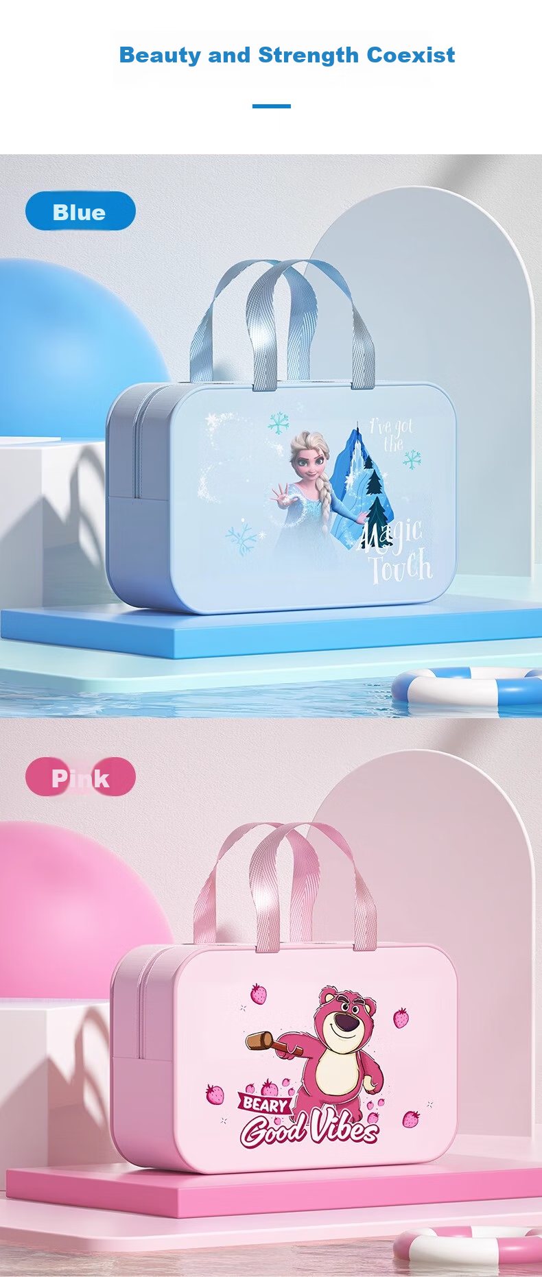 Dishini Children's Swim Bag with Dry And Wet Separation, Portable Waterproof Toiletry Bath Storage Bag, Large Capacity D95204 Spider-Ma 7