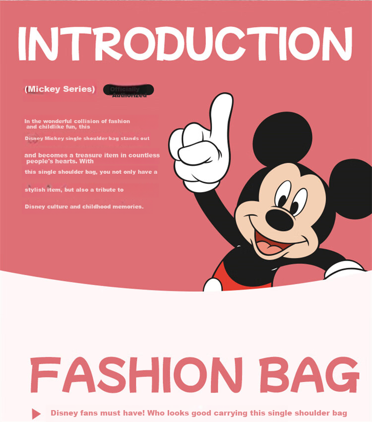 Disney Handbag, Women's Shoulder Crossbody Bag, Mickey Mouse Bag, Basket Bag, Gift Box Packaging, Birthday Present for Wome 3