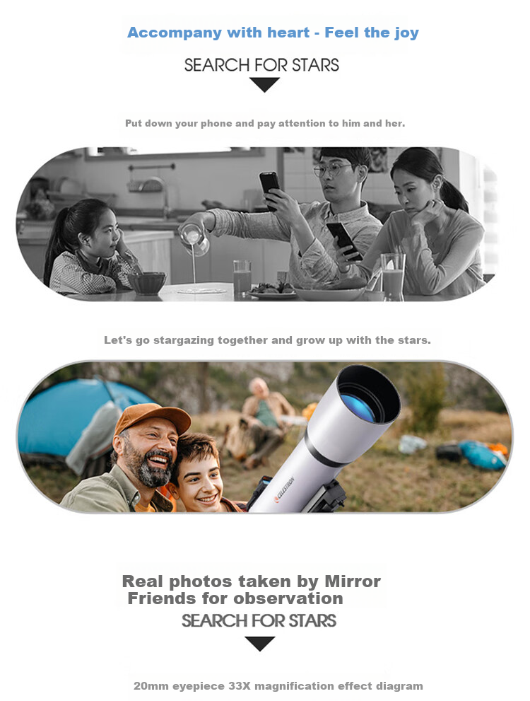 Celestron 80AZ High-Definition High-Power Astronomy Telescope for Stargazing Professional Deep Space Astronomy Student Science Gift 13