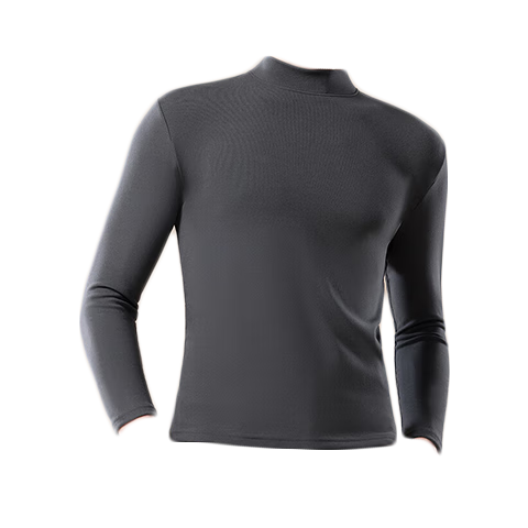 SNOWFLYING Men's Half Turtleneck Thermal Underwear Autumn Base Layer Fleece Thickened Long Sleeve T-Shirt
