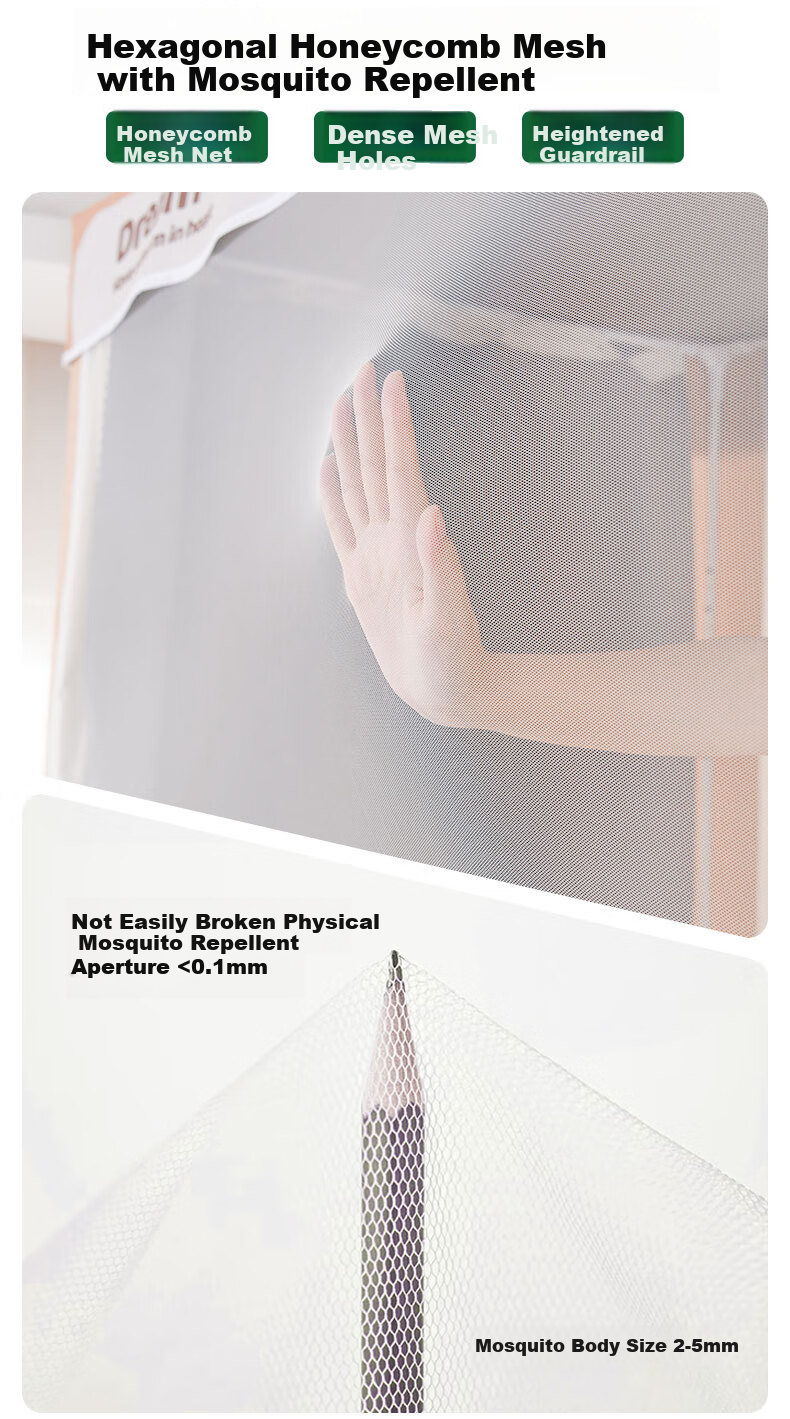 Miansiying Dormitory Bed Curtain for Bunk Beds, Strong Light-Blocking, Integrated Mosquito Net, Fully Enclosed And Surrounded, for College Students' Dormitories 14