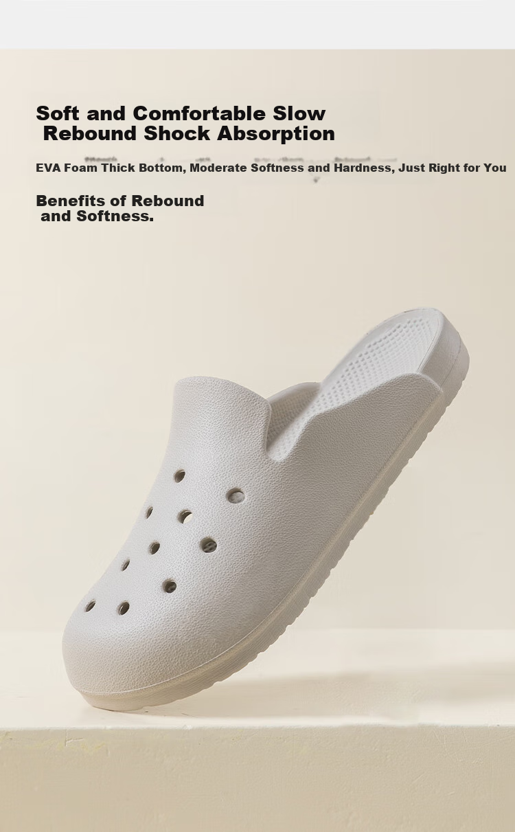 Home Story × Jingdong Co-Branded EVA Odor-Resistant Ultra-Soft Perforated Slippers for Children, Yellow, Size 31-32 15