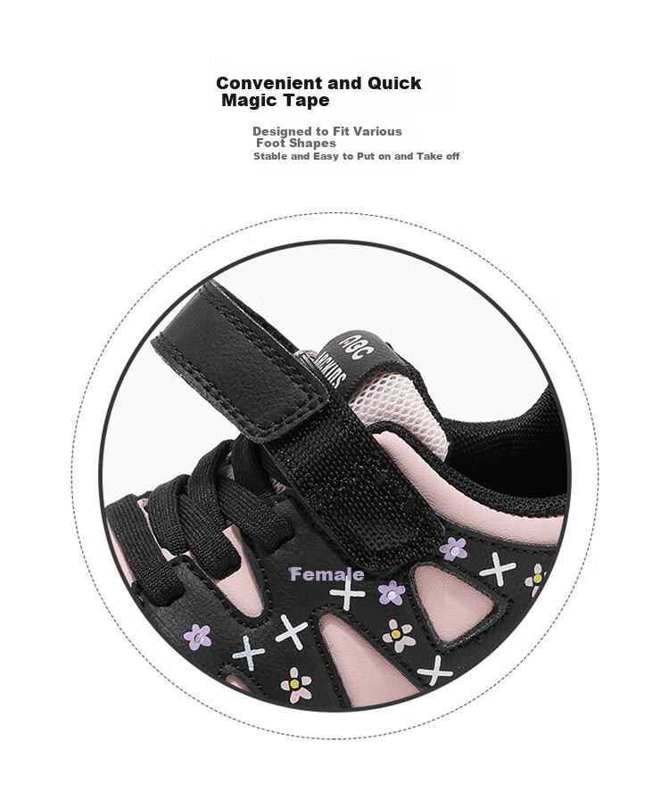 ABC KIDS Children's Canvas Shoes, Autumn Kids' Shoes, Girls' Low-Top Casual Sneakers, 3536 Black/pink, Size 26 2